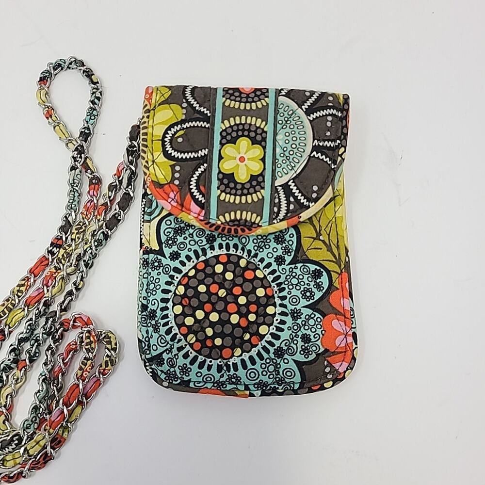 Vera Bradley Flower Shower Crossbody Cellphone Bag Card Holder Wallet 6.5 X 4”
